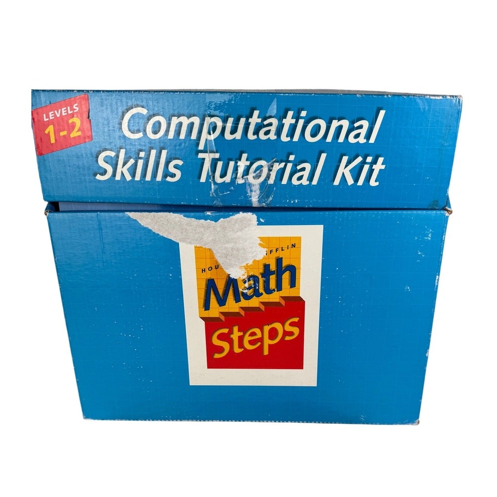 Houghton Mifflin Math Steps Computational Skills Tutorial Kit Levels 1-2 K-2 VTG